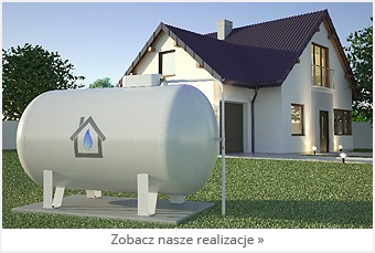 Zbiornik na gaz przy domu Śrem 01